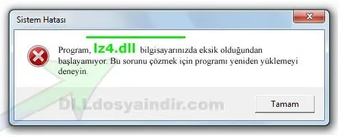 lz4.dll hatası