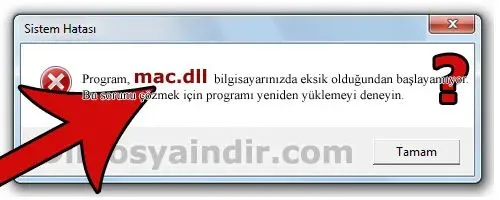 mac.dll hatası