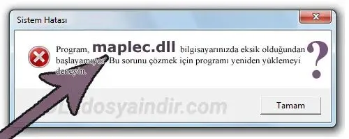 maplec.dll hatası