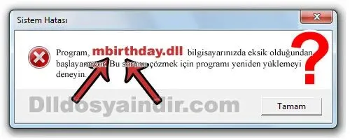 mbirthday.dll hatası