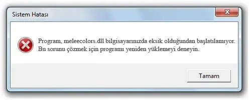 meleecolors.dll hatası