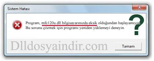 mfc120u.dll hatası