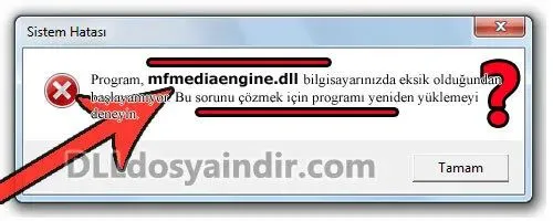 mfmediaengine.dll Hata Görüntüsü