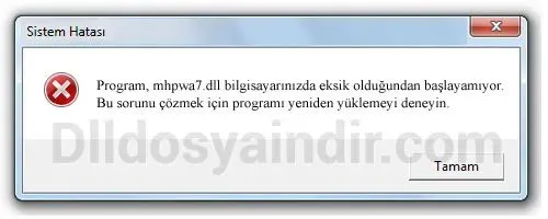 mhpwa7.dll hatası