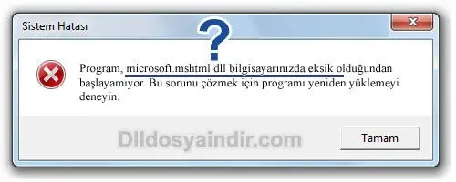 microsoft.mshtml.dll Hata Görüntüsü