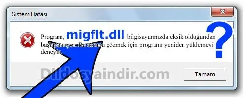 migflt.dll hatası