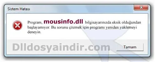 mousinfo.dll hatası