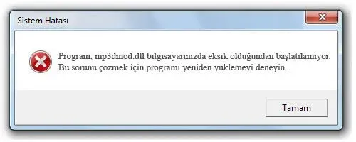 mp3dmod.dll hatası