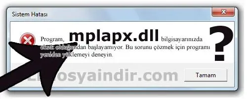 mplapx.dll hatası