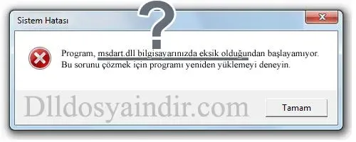 msdart.dll hatası