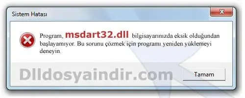 msdart32.dll hatası