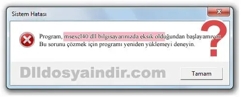 msexcl40.dll hatası