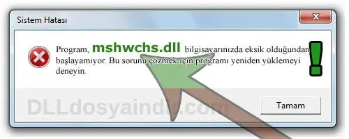 mshwchs.dll hatası