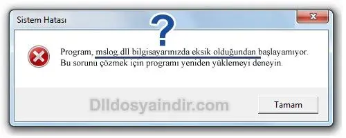 mslog.dll hatası