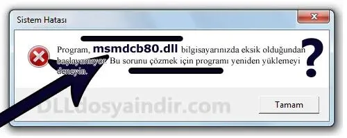 msmdcb80.dll hatası