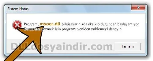 msocr.dll hatası
