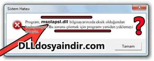 msolapsl.dll hatası