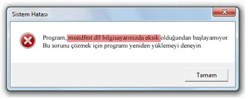 msstdfmt.dll hatası