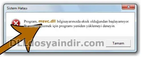msvc.dll hatası