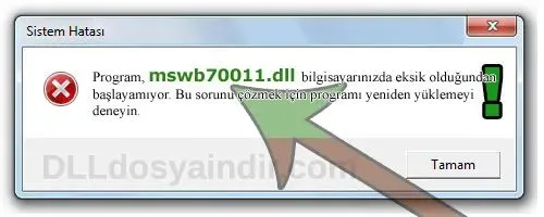 mswb70011.dll hatası