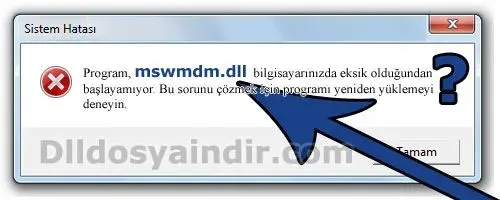 mswmdm.dll hatası