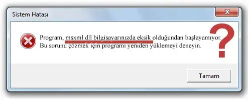 msxml.dll hatası