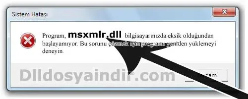 msxmlr.dll hatası