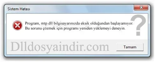 mtp.dll hatası