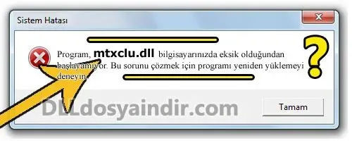 mtxclu.dll hatası