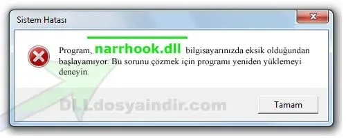 narrhook.dll hatası