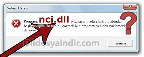 nci.dll hatası
