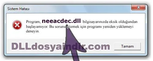 neeacdec.dll hatası
