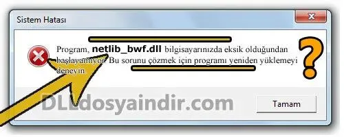 netlib_bwf.dll Hata Görüntüsü