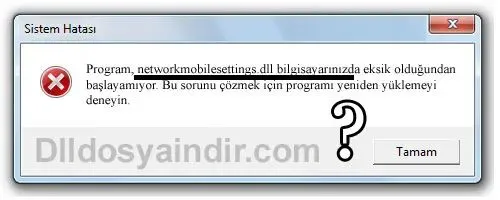 networkmobilesettings.dll hatası