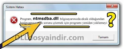 ntmsdba.dll hatası
