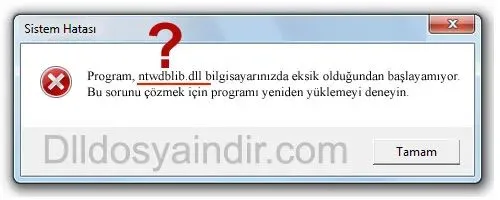 ntwdblib.dll hatası