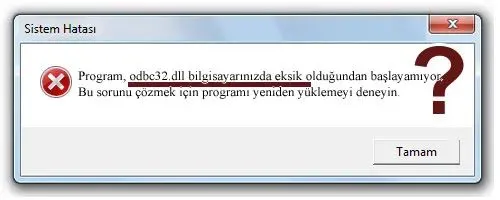 odbc32.dll hatası