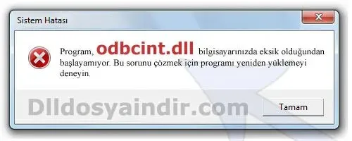 odbcint.dll hatası