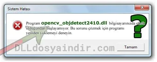 opencv_objdetect2410.dll hatası