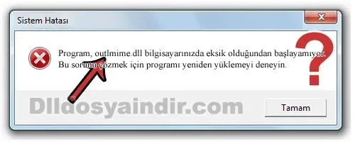 outlmime.dll hatası