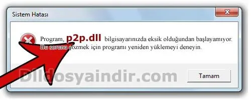 p2p.dll Hata Görüntüsü