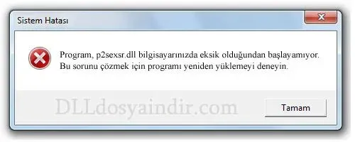 p2sexsr.dll hatası