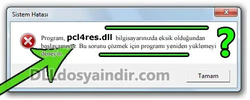 pcl4res.dll hatası