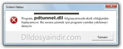 pdtunnel.dll hatası