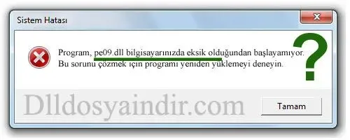 pe09.dll hatası