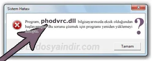 phodvrc.dll hatası