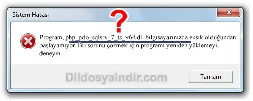 php_pdo_sqlsrv_7_ts_x64.dll hatası