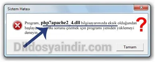 php7apache2_4.dll hatası