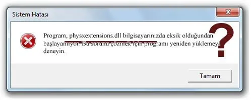 physxextensions.dll hatası