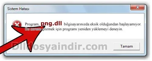 png.dll hatası
